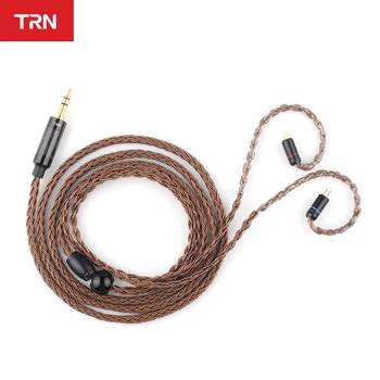TRN T2 16 Centrale Opgraderet forsølvet Kobber Hovedtelefon Kabel 3.5/2.5/4.4 mm-Stik Med MMCX/0.78 mm 2Pin For Shure SE215 SE846 SE535