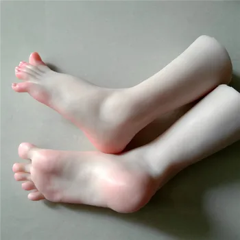 1 par piger fod sex dukke Naturtro realistisk sexet kærlighed dukker piger fødder kalv footfetish tilbedelse legetøj fleksibel hvid hud