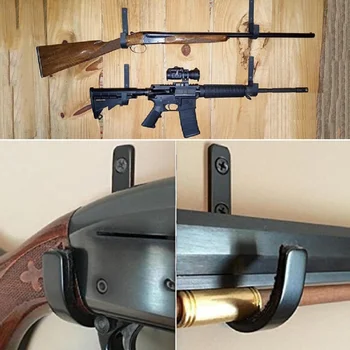 1 Par Pistol vægbeslag Storage Rack J-Krog Riffel Skud pistol Bøjler, der er Anti-Ridse Nye Rustfrit stål gun rack