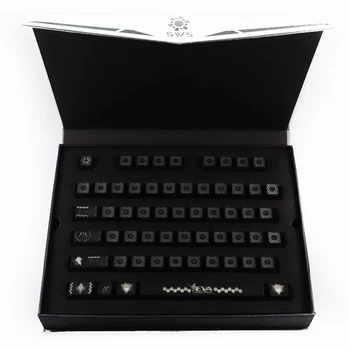 1 sæt high-end-baggrundsbelyst keycap for EVA mekanisk tastatur sort hul belægning centrale cap for Corsair K70 K95 Razer Cherry MX
