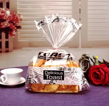 100pcs/masse Gratis fragt Hvid Gennemsigtig Prik Cookie Emballage Toast brød pose Plastik Poser Småkager Snack-Brød Bagning