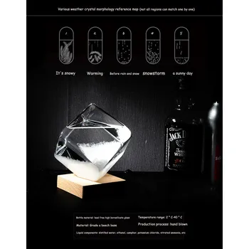 10ml Desktop Dråbe Storm Glas Flaske Vejrudsigt Forudsigelse Overvåge Barometer Til Indretning Vand Terninger #T2G