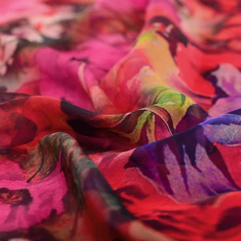 135cm silke blødt stof, 5 mm, lys og tynd silke stof gennemsigtig åndbar kjole tørklæde af silke tyl stof klud