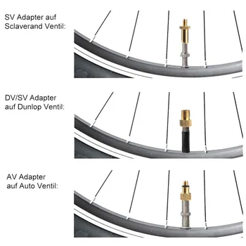 15pcs/Set Cykel Ventil SV AV DV-Adapter Cykel Ventil Adapter tætningsring Cykel Pumpe Adapter Cykel Dæk Pumpen Adapte