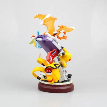 19CM POKEMON Charizard spillekonsol Pokémon Action Anime Figur Pikachu Cosplay Sæt ét stykke model indsamle Legetøj Til Børn Gave