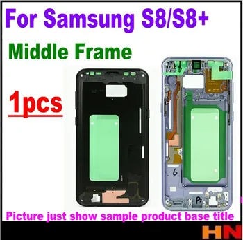 1stk Midterste Ramme Til Samsung Galaxy S8 Plus S8+ G9500 G9550 Midten af Ringen Metal Ramme Boliger Udskiftning af Dele + Side-knappen