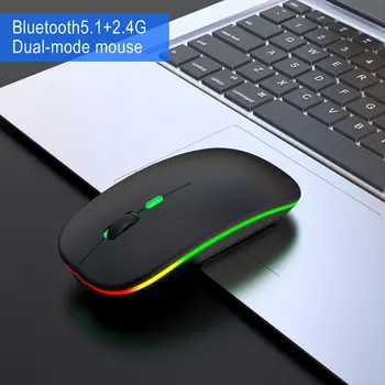 2.4 GHz Trådløs Mus Bluetooth 5.1 Dual-Mode Mute Optisk Gaming Mus Til Macbook air Til Xiaomi Macbook Pro