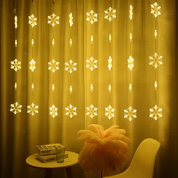 2,5 M LED Curtain String Lys LED snefnug Jul Krans Hjem Dekorative Lys til Ferie bryllupsfest Have Dekoration