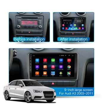 2 Din Android 8.1 BIL GPS Stereo Radio Multimedie-afspiller Til Audi A3 2003-2012 S3 2006-2012 RS3 Sportback 2011 BT WIFI