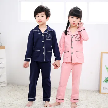 2018 Foråret Efteråret Bomuld Kids Pyjamas, der Passer Tegnefilm for Børn langærmet Cardigan Drenge Pyjamas til Børn Sat Piger Hjem Bære