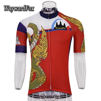 2018 NYE cambodja flag jersey røde trøje korte ærmer Dragon mønster cykling tøj Road Cykel tøj cykling Bære