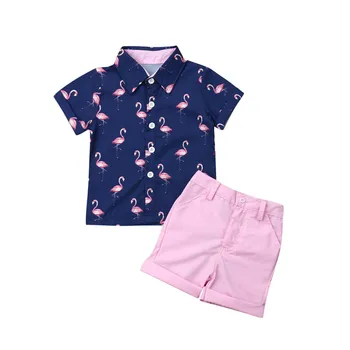 2019 Varmt Barn Børn Baby Dreng Herre Shirt Tops + Bukser Shorts Tøj 2STK Outfits Sæt