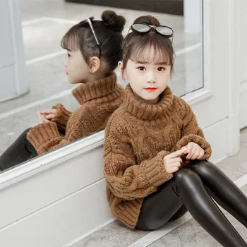 2020 efteråret børns tøj piger, der strikkede trøjer solid tynd pige bat trøjer til piger store børn pullovere sweater