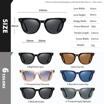 2020 Fashion Square Polariserede Solbriller Kvinder Mænd Mode TR90 Fleksibel Ramme luksus Damer Sol Briller Kørsel zonnebril heren