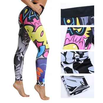 2020 Kvinder Digital Print Yoga Bukser Med Høj Talje Sport Trænings-Og Leggings Løbetights Elastisk Åndbart Motion Bukser