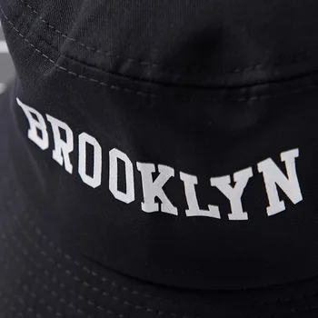 2020 Sommeren Brev Brooklyn Mønster Cotton Bucket Hat Mænd Kvinder Fiskeri Hat sad drengen Bob Udendørs Rejse Solcreme, Hat Panama