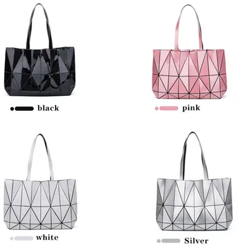 2021 Diamant geometriske skuldertaske Kvinder elegant håndtaske Stor kapacitet kvindelige taske Mærke mode shopping tote taske