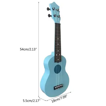 2021 Nye 21 Tommer Farverige Akustisk Ukulele 4 Strenge Lille Guitar Børn Instrument