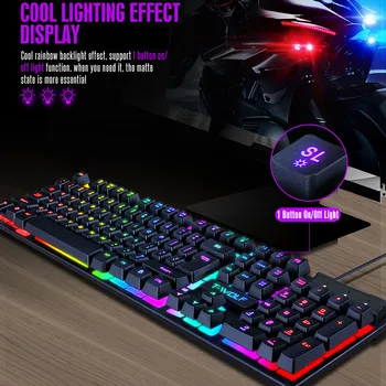 2021 Tf200 Rainbow Baggrundslys Usb-Ergonomisk Gaming Tastatur Til Bærbare Pc, Ergonomisk Gaming Mekanisk Tastatur Føler Tastatur