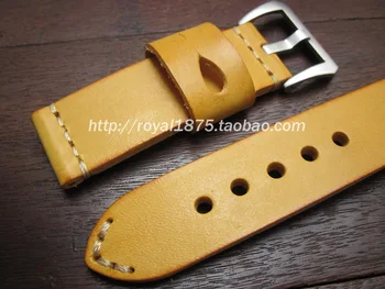 22 24 26mm Håndlavet, mode, høj kvalitet Læder tyk Se Bands linjer rem For Panerai Omega Seiko Mido Armbånd