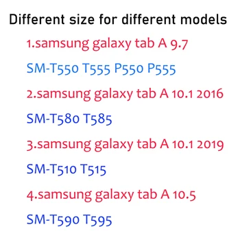 2STK Hærdet Glas Skærm Protektor til Samsung Galaxy Tab 10.1 2019 T510 T515 SM-T510 SM-T515 10.5 SM-T580 T590Scratch Bevis