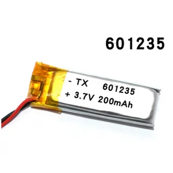 3,7 V 200mAh Genopladeligt Batteri 601235 Lithium Polymer Li-Po-ion-batterier Til DIY Mp3-GPS bluetooth-Hovedtelefoner Headset