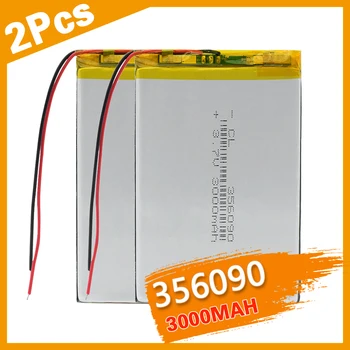 3,7 V 3000mAh 356090 Lithium Batteri, Li-Po Genopladeligt Batteri 356090 Med PCB Til MP4 MP5 DVD-GPS-PAD Kameraet E-bog-Power Bank