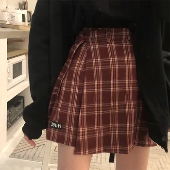 3 farver (S-L 2018 efteråret og vinteren Høj Talje Nederdele Shorts Dame koreanske preppy stil pige skole ternet Shorts dame (X882)