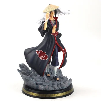 30cm Sasuke og Itachi Figur Naruto Shippuden Sasuke og Itachi Bambus Hat Ver. GK Statue PVC Figur Collectible Model Toy