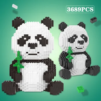 3689pcs Skaberen Mini Blokke DIY Assemable Kina Ædle Panda Model byggesten Diamant Dyr Mursten Sæt-Legetøj til Børn