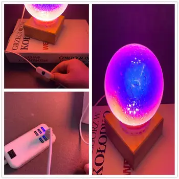 3D-Glas Bolden Nyhed stjernehimmel Star Light Tabel Moon Lamp Fe Rainbow Nat Lys juledekoration USB-Strømforsyning