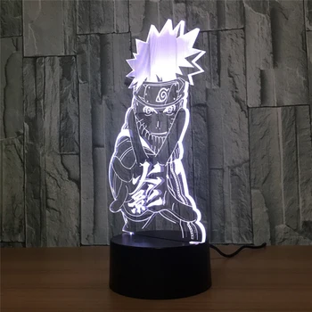 3d-Illusion Lampe Itachi Uchiha Figur Touch Sensor Nightlight for Kids Soveværelse Indretning Cool Gave til Barnet Led Nat Lys Naruto