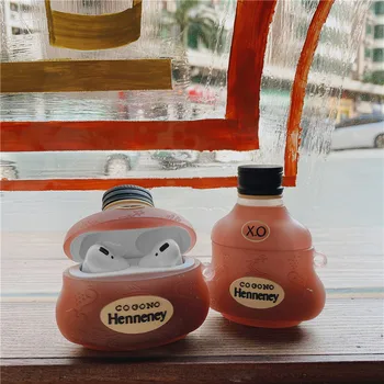 3D Whisky flaske Vin Hovedtelefon Øretelefon silikone case til Apple airpods 1/2 Trådløse Headset dækker for airpods pro Box 3
