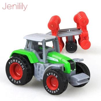 4stk/set Trykstøbt Farm Traktor Lastbil Toy Legering Bil Model Køretøj Pædagogisk legetøj til Børn drenge Gaver