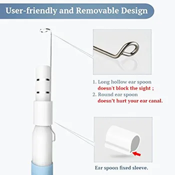 5.5mm Lens 2m Cable 3 IN 1 Android USB Endoscope Camera ear clean spoon Earpick Otoscope Camera For PC And Phone