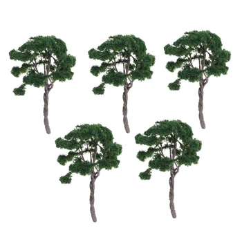 5 stk Model Træer DIY Jernbane Natur, Landskab Tilbehør 1/100 3.94 Tommer/10cm