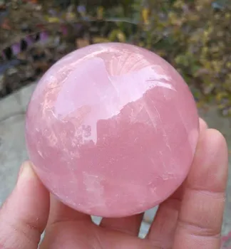 55-60MM Smukke boutique naturlige rosa krystal kugle natural crystal reiki healing
