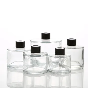 5pcs 200ml Aroma Glas Flaske Rattan Duft Diffuser ingen ild Parfume Flaske Duft Fordampning Glas Container Hjem Indretning