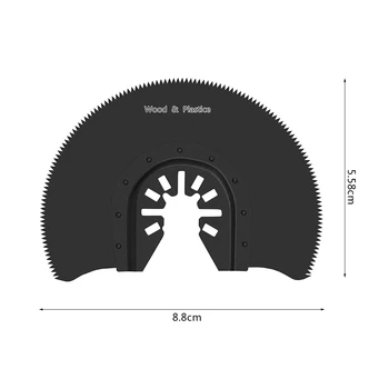 5pcs 88mm Semi Cirkulære Segment savklinge Oscillerende Multi-Værktøj savklinge Tilbehør til Skæring i Træ Multifunktion el-Værktøj