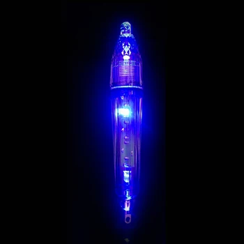5Pcs LED Blinkende Lys Mini Dybt Drop Undervands Lys Fiskeri Blæksprutte Fisk Lokke Lampe Nat, Fisk-Lys 17cm/43g 4 Farver