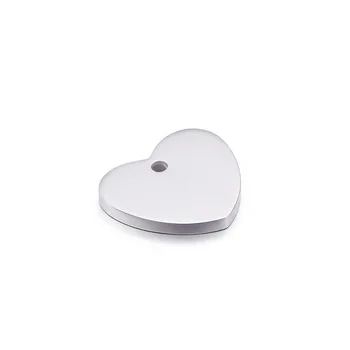 5Pcs/Masse Engros-Charms Rustfrit Stål, Guld/Sølv Farve Hjertet Mini Charms Vedhæng Til DIY Smykker at Gøre Charme