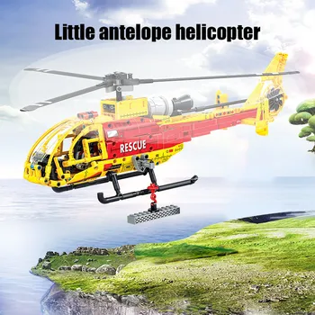 663PCS City Police Fly byggesten Tekniske Lille Antilope Helikopter Lufthavn Brigade Mursten Legetøj for Børn