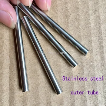 6mm Diameter DIY Kniv med Skaft Mosaikker Pin Nitter 9cm Længde Søm Messing Rør+stålrør #603