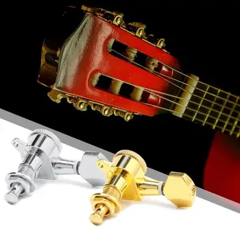 6stk Guitar Låsning Tunere Guitar Streng Pløkker Hovedet String Gear Ratio For 6R Inline musikinstrumenter Guitar Tilbehør.