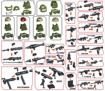 6stk MILITÆRE mini mursten tal Alpha Force SWAT Hær Med 6stk Camouflage Soldat byggesten Mursten Figur Toy Gave