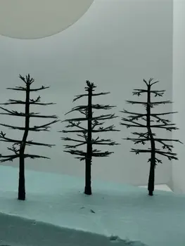 7cm Model Træer Arm Tilbehør Plast Miniture For Bygning Tog Layout Natur For Diorama 100pcs