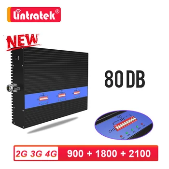 80 db Stærkt Signal Forstærker 2G 3G 4G Tri-band GSM 900-1800 2100 UMTS DCS LTE Cellulære Booster 900mhz Telefon Repeater MGC AGC