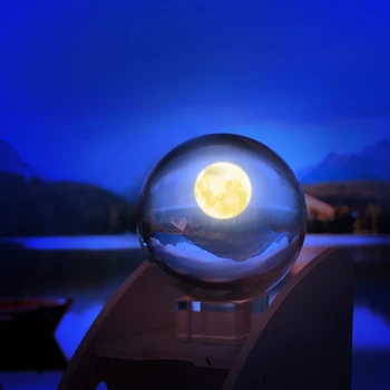80mm Lensball Klart Glas, Krystal Healing Sfære Fotografering Rekvisitter Gaver ny Kunstig Krystal Dekorative Kugler i Kinesisk Stil