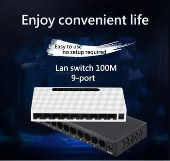 9-port lan 100M skifte poe switch RJ45 10/100 mbps LAN-Hub Smart Netværk Mini 9-Port Fast Auto MDI/MDIX Smart Desktop