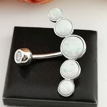925 sølv opal navle ring navle piercing ombligo beach body piercing smykker til kvinder hot mode stranden 2020